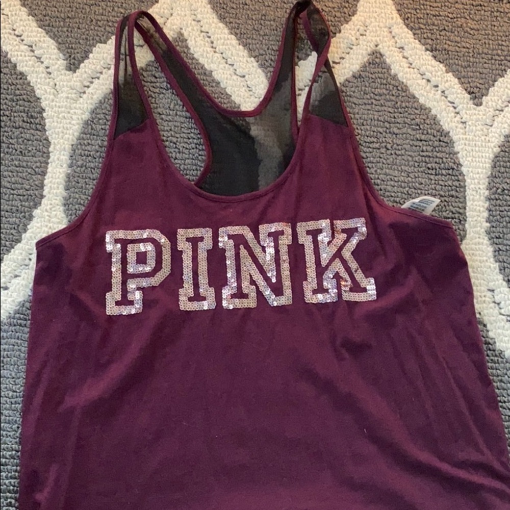 PINK Mesh Tank Top